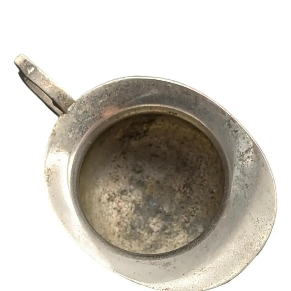 Silverplate Footed Creamer Pitcher 3‎ Leg Shell Feet Mini Made in India Decor